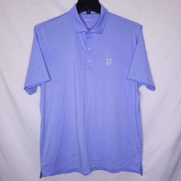 Johnnie O Polo Shirt Mens Large Blue  Prep-Formance Birdie Jersey Plum Crazy - Picture 2 of 10